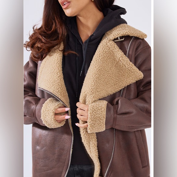 PLT Borg lined Aviator Jacket - Picture 4 of 5